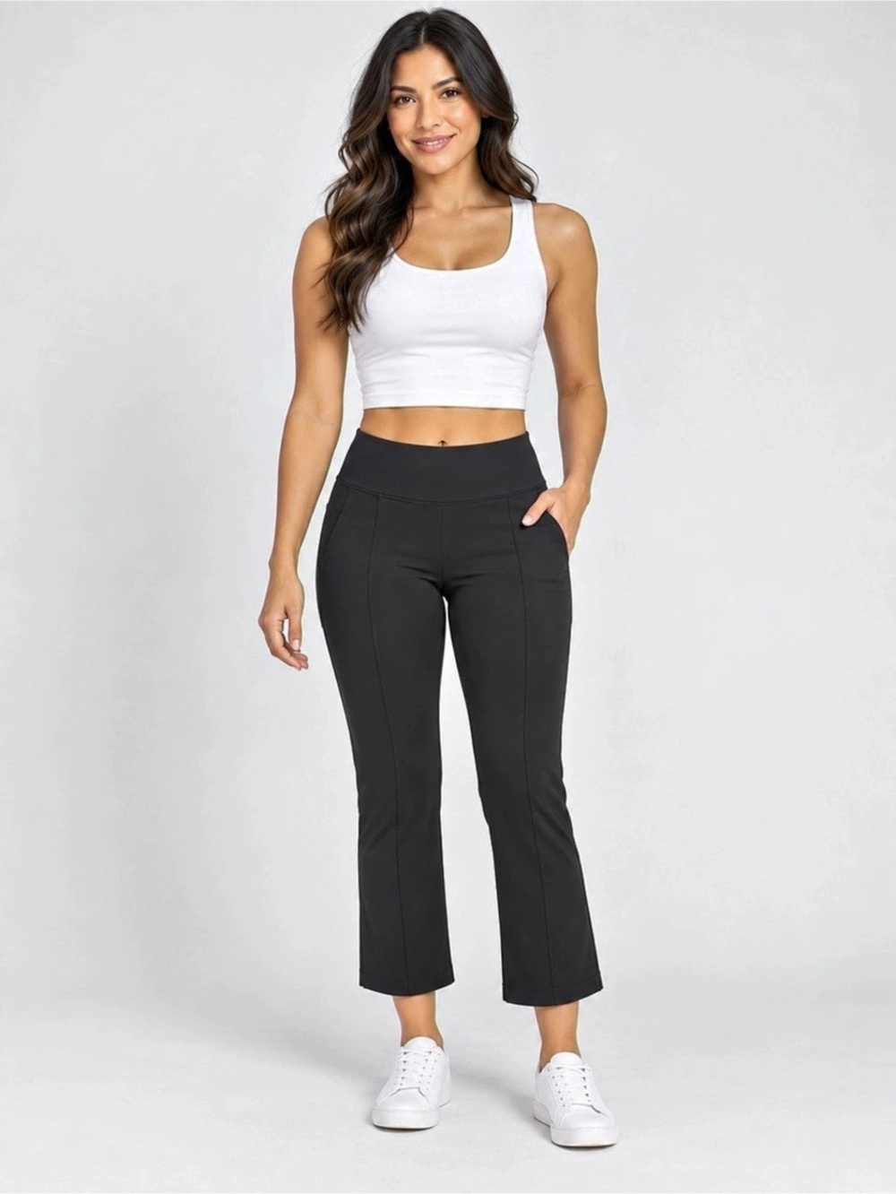Athleta Metro Crop Kick Flare Black Kick Flare Pants Size SP NWT